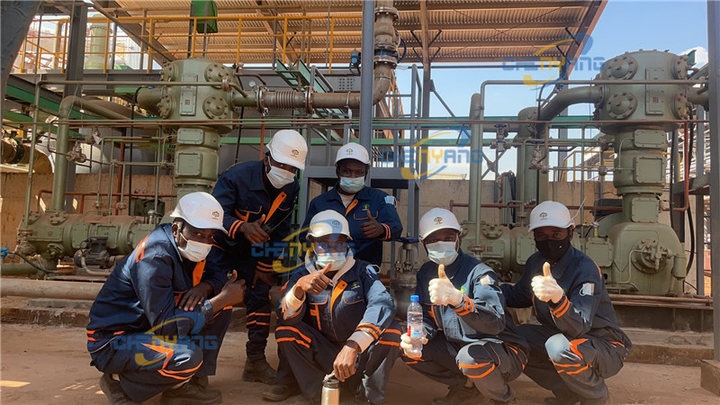 剛果金拉米卡二氧化硫壓縮機(jī)項(xiàng)目現(xiàn)場(chǎng)